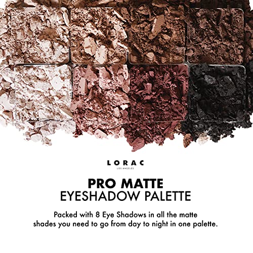 LORAC PRO Matte & Shimmer Eyeshadow Palette - High Pigment, Mirror Compact, Pro Matte Edition
