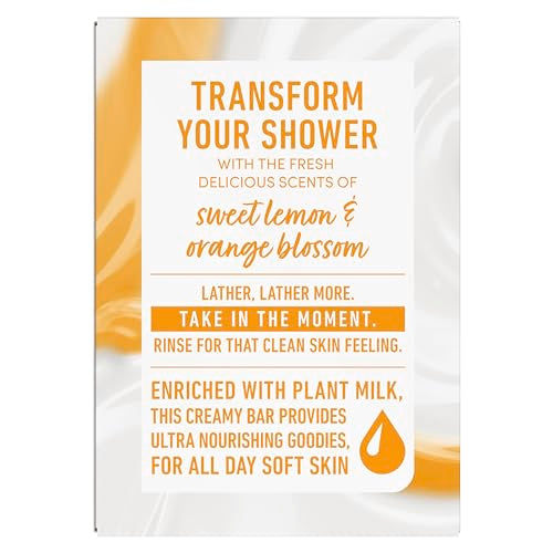Dove Plant Milk Cleansing Bar Soap - Turmeric & Lemon Drop, 4 Pack, 5 oz