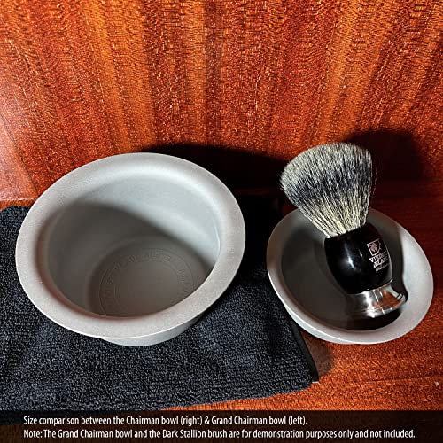 Vikings Blade Luxury Shaving Soap Bowl, Sandblasted Steel for Fast, Thick Lather, Unbreakable, Tactile Texture, Great for Standard Sized Pucks & Soaps (The Chairman, 3¡± Diameter)