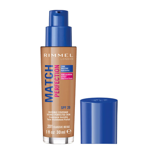 Rimmel London Match Perfection Foundation Spf20 201 Classic Beige 30ml
