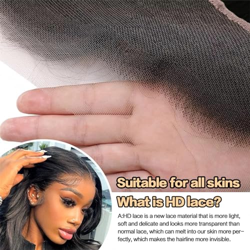 20 Inch Deep Wave Lace Frontal Closure 13x4 Ear to Ear Virgin Human Hair - Pre Plucked, Bleached Knots, 180% Density