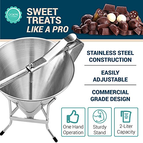 Stainless Steel Confectionery Funnel with Precision Nozzle Tips – O'CREME