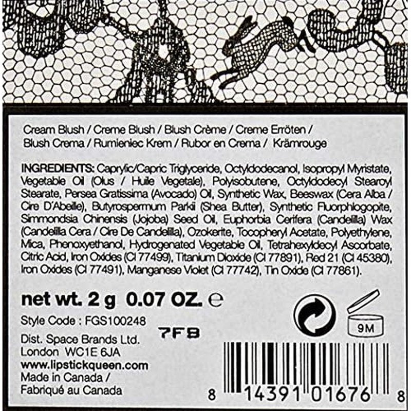 Lipstick Queen Black Lace Rabbit Blush By Lipstick Queen for Women - 0.07 Oz Blush, 0.07 Oz