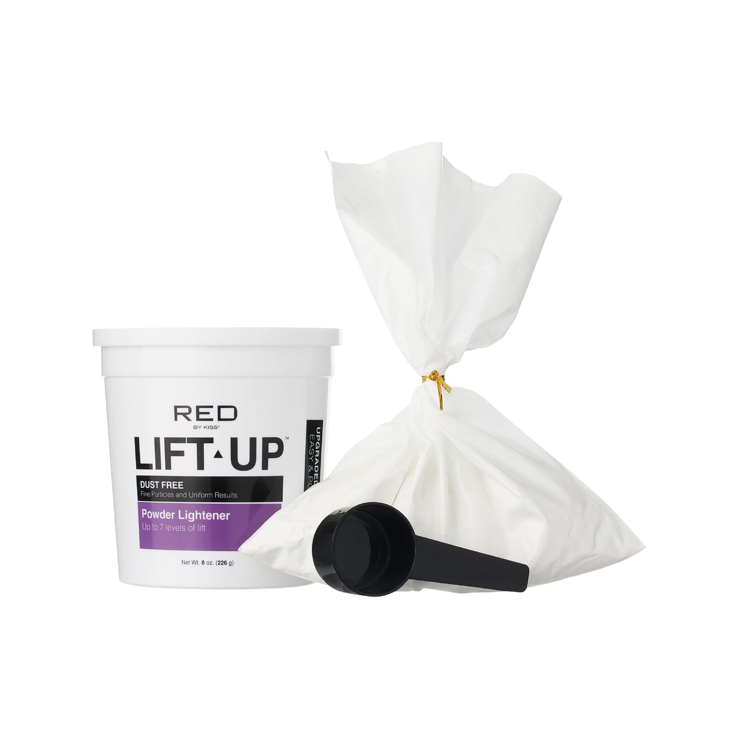Red by Kiss Lift Up Hair Bleach Powder Lightener, Fine Particles for Easy Mixing & Application, Fast & Accurate Lifting to Levels 7-13, Collagen & Glucose Infused