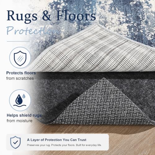 Merelax 9' x 12' Non Slip Rug Pad with Cushioned Grip, 4mm Thick, Rectangular