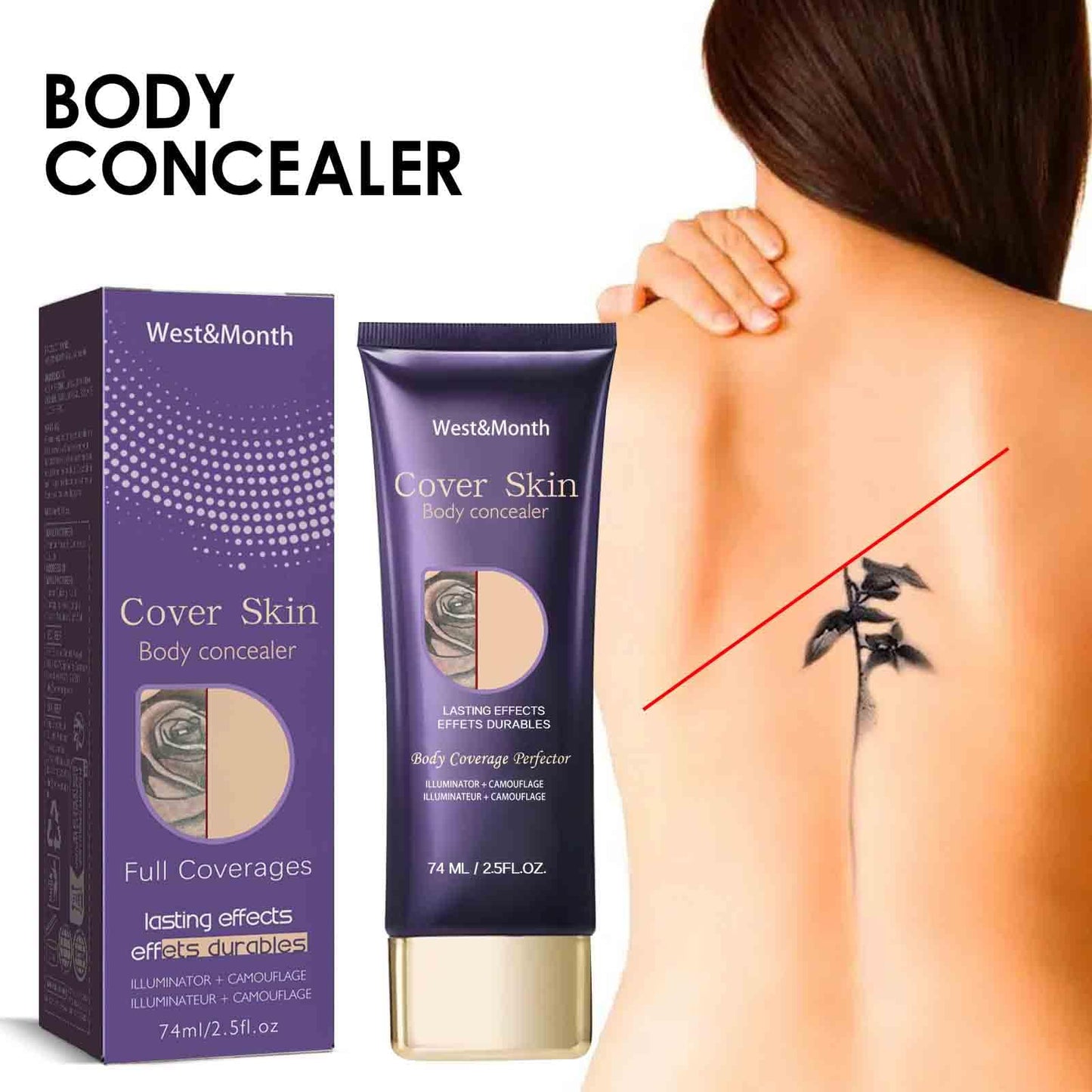 All Over Complexion Perfector, Body Coverage Perfector, Waterproof Long-Lasting Body Foundation Cream - Full Coverage Cover Up Makeup, Transfer-Resistant All Over Complexion Perfector (1pcs, 1)