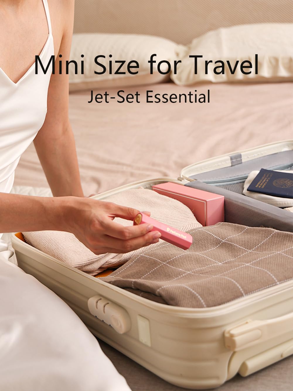 Perfume Pod Refillable Perfume Atomizer, Bottom Filling Fragrances Perfume Bottle, Mini Cologne Dispenser, Travel sized, Portable Sprayer for Women Men, Gift (FLORA01, BLACK)