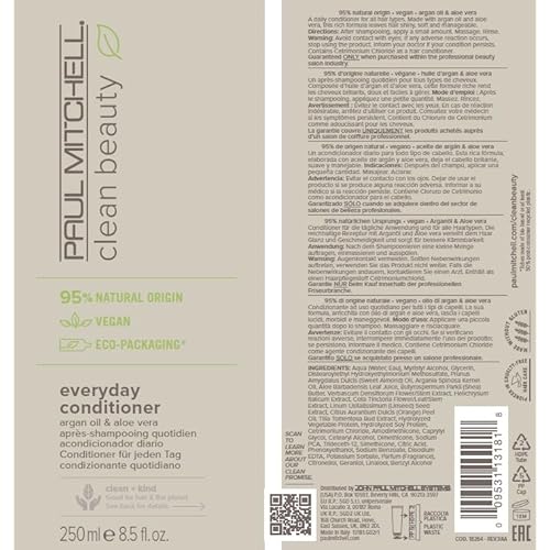 Paul Mitchell Clean Beauty Everyday Conditioner Ultra-Rich Formula Improves Elasticity For All Hair Types