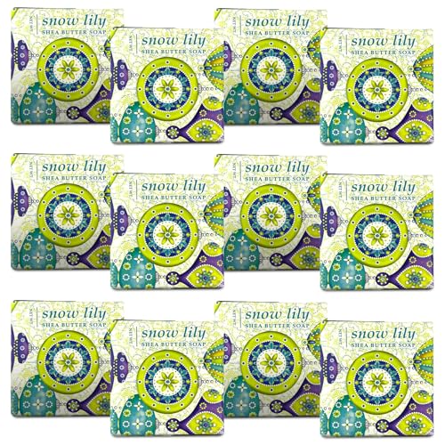 Greenwich Bay Snow Lily Mini Botanical Guest Soap Set - 12 Pack, 1.9 oz Travel Size