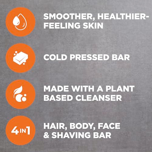 Dove Men+Care Blood Orange & Sea Salt Cleansing Bar Set - 4 Pack, 5 oz Each