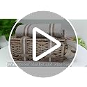 Grey 31-Piece Picnic Basket Set for 4 with Insulated Cooler & Waterproof Blanket