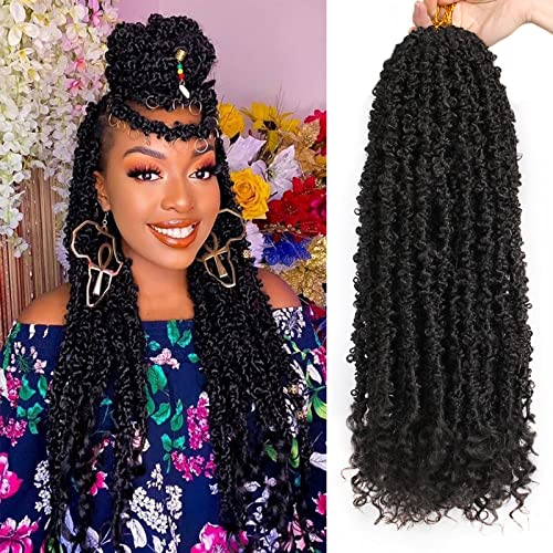24 Inch Butterfly Locs Crochet Hair with Curly Ends - 6 Packs, Pre-Looped, Soft Faux Locs, Natural Style (1B# Variation of THIS listing)