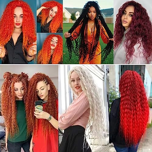 Ocean Wave Crochet Hair Extensions 30 Inch 3 Packs Blond Pink White