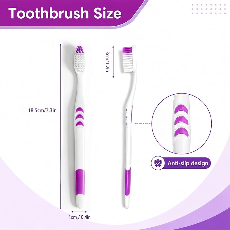 Disposable Travel Toothbrush Bulk 320 Pack – Medium Soft Bristles, Individually Wrapped
