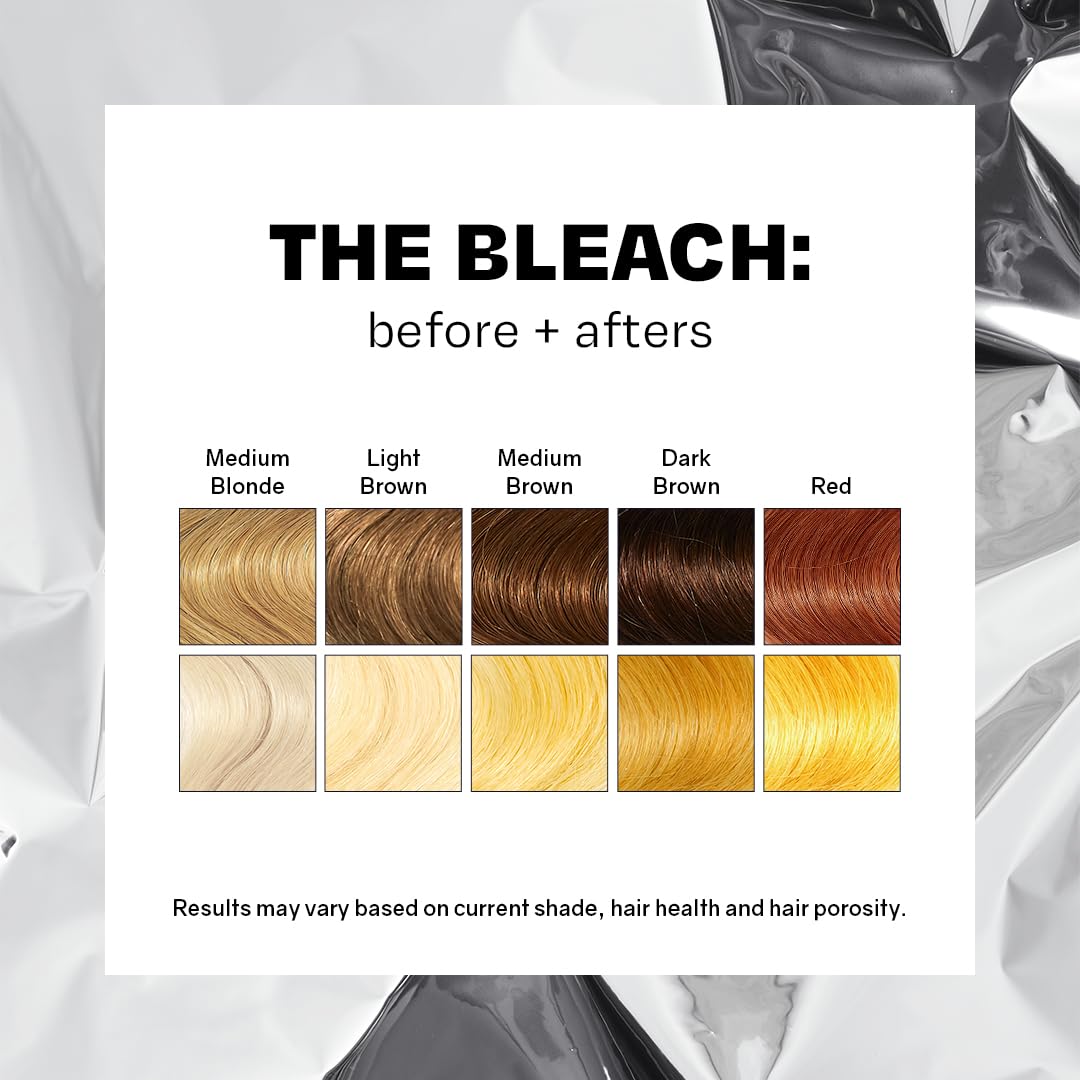 Overtone The Bleach 30 Volume Hair Lightening Kit - Professional-Grade, Vegan & Cruelty-Free Bleach with Squalene, Hydrating Ingredients & Built-In Toning- Lifts Up to 7 Levels for Vibrant, Even Color