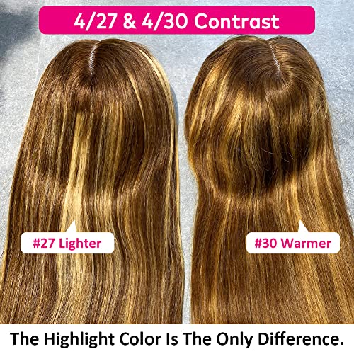 18 Inch Blonde Ombre Lace Front Human Hair Wig - Pre Plucked & Glueless