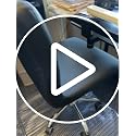 Adjustable PU Leather Office Chair with 360° Swivel & Armless Design - Home & Office Use