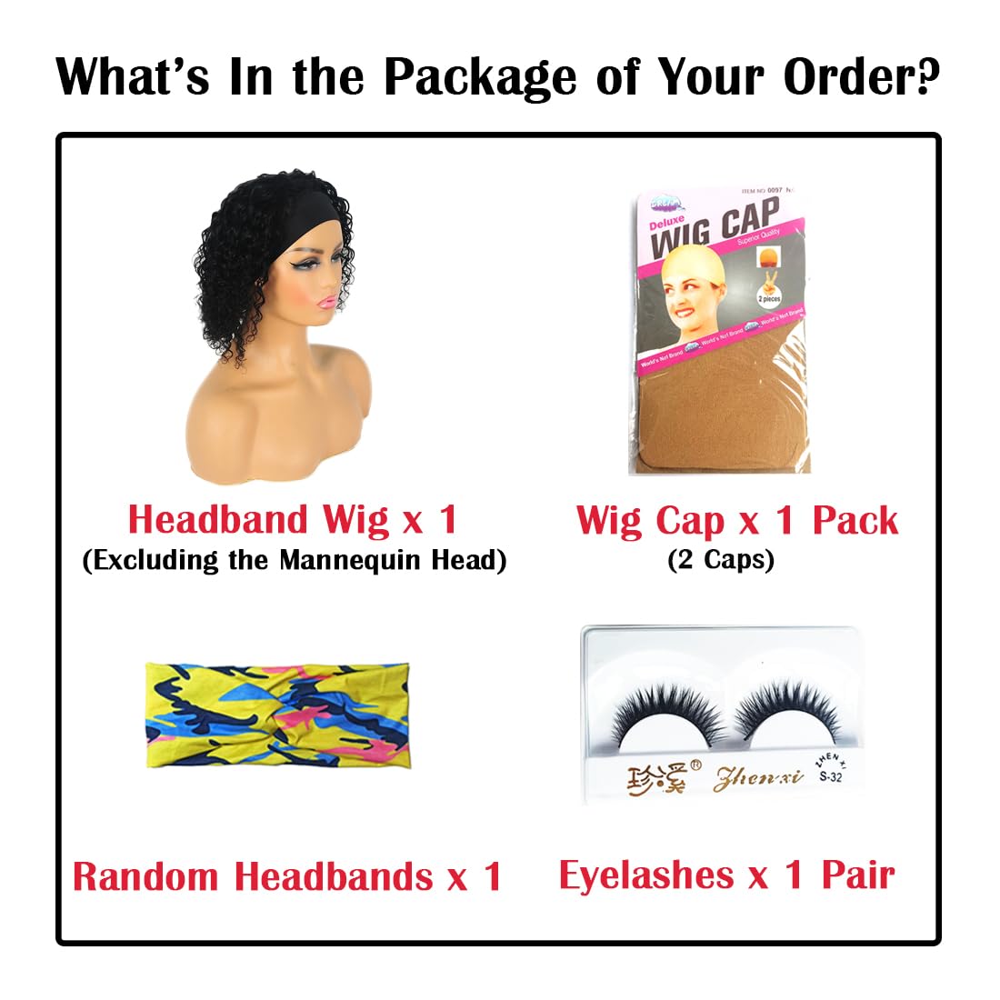 RACILY Short Curly Headband Wigs 6 Inch 100% Human Hair Glueless Kinky Curly Wigs for Black Women Unprocessed Color 1B 150% Density None Lace Front