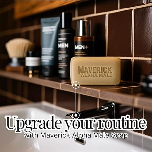 Maverick Alpha Male Soap & Health Brand Mystic Spice Mens Bar Soap ? Natural Soap for Men with Beef Tallow, Tea Tree & Turmeric ? 8oz Extra-Large Exfoliating Bar with Oatmeal & Shea Butter