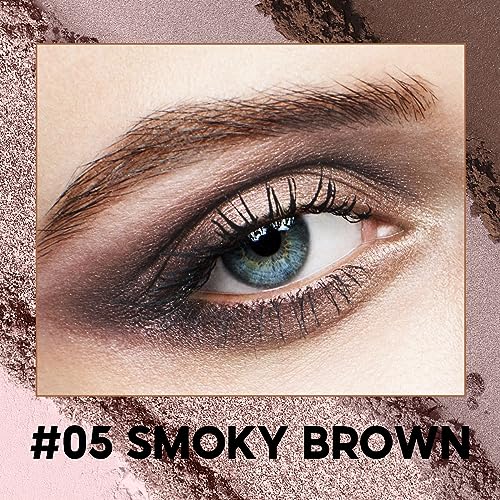 CARSLAN Eyeshadow Palette, Longlasting Eye Makeup Palettes in Matte, Shimmer Eye Shadow, High Pigmented Warm Natural sombras para ojos for Daily Use, 05 Smoky Brown