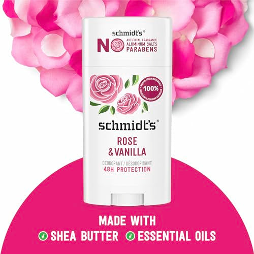 Vegan Aluminum-Free Deodorant Rose & Vanilla Pack of 4 - 2.65 oz Each