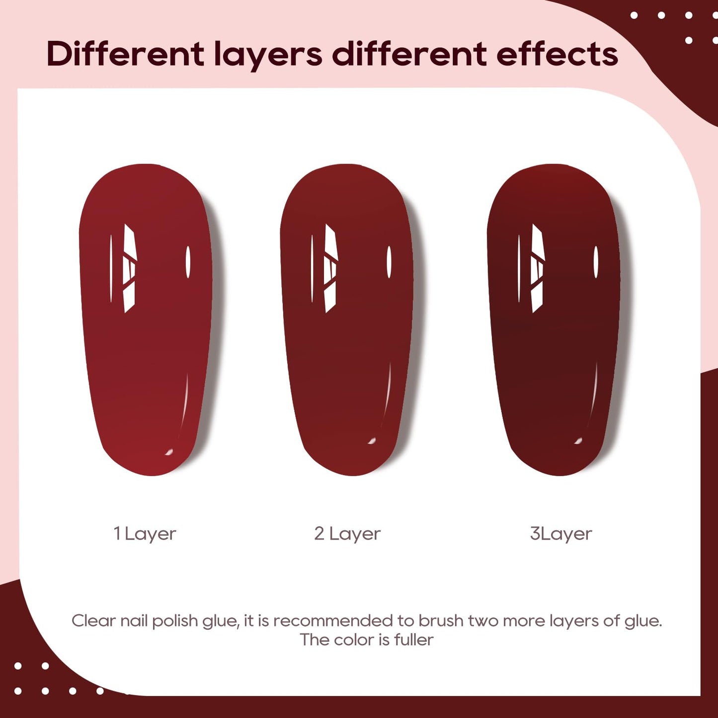 NEEXUAAN Red Jelly Nail Polish, Cherry Red Quick Dry Nail Polish, No UV Lamp Needed, Streak Free Fingernail Polish for Salon Manicure and Nail Art DIY at Home, 0.35 fl oz