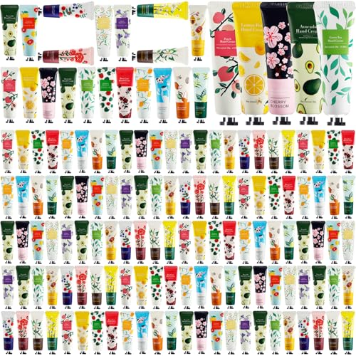 100 Pack Moisturizing Hand Cream Set for Women - Travel Size, Fragrance Varieties
