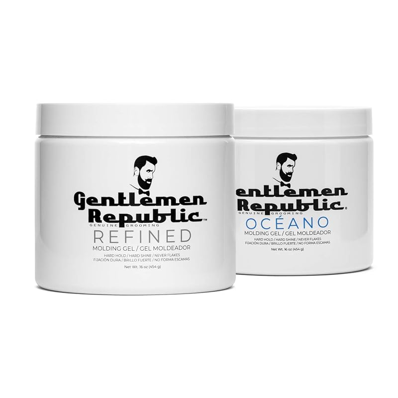 Refined & Océano Hair Gel Duo Pack - 24Hr High Hold & Shine