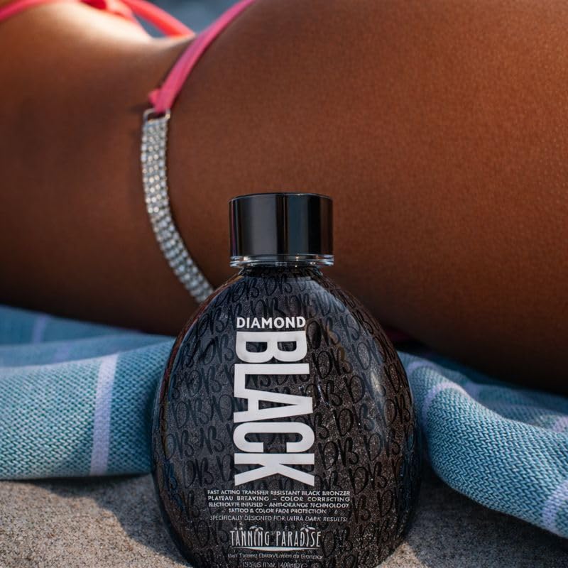 Tanning Paradise Black Tanning Lotion 13.5oz Transfer-Resistant Indoor Tanning Bed Lotion