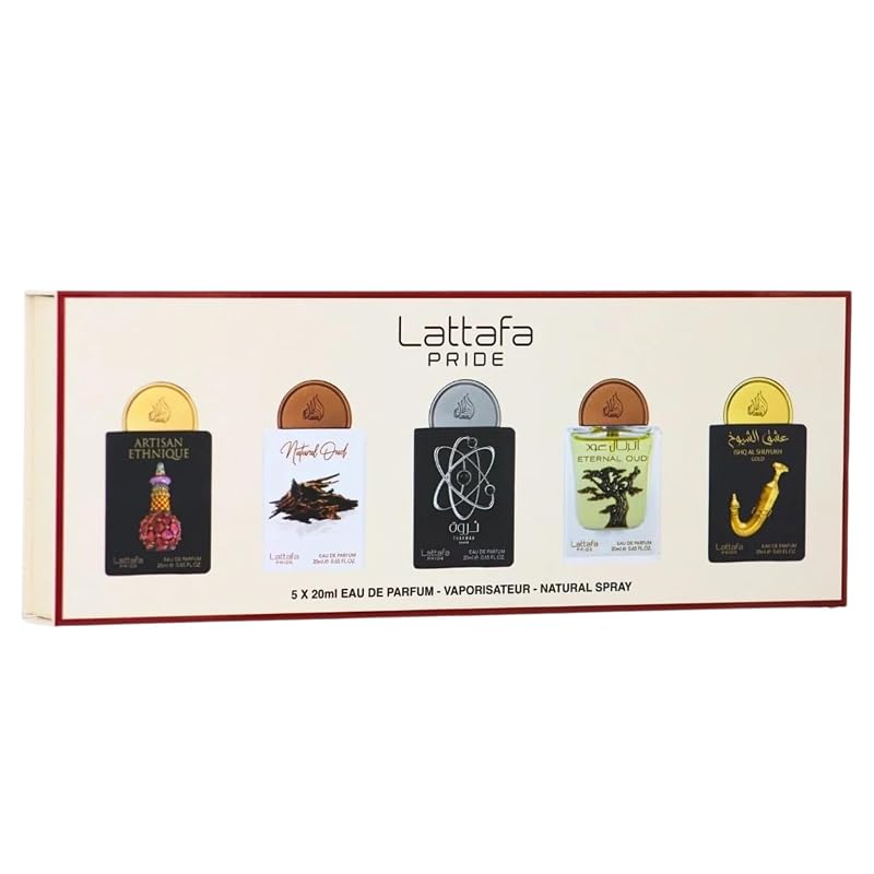 Lattafa Gift Set Collection – 5x 20ml EDPs, Long-Lasting Arabian Fragrance