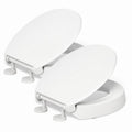 Kohler Hyten Elevated Quiet-Close Round Toilet Seat, 3-Inch Height, White, Pack of 2