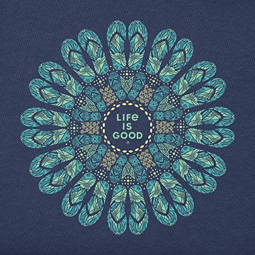 Life is Good Women's Crusher Vee T-Shirt - Darkest Blue, Small
