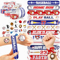 72PCS Baseball Party Set - 48PCS Temporary Pre - Cut Tattoos & 24PCS Slap Bracelets - Fun Sports-Themed Birthday Supplies, Baby Shower Gifts, Classroom Rewards & Party Decor for Kids (Boys & Girls)