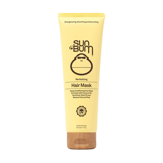 Sun Bum Revitalizing Deep Conditioning Hair Mask - Moisturizing and Restoring Treatment for Damaged Hair - Strengthening - Smoothing and Nourishing Formula - Vegan and Cruelty Free - 6 oz