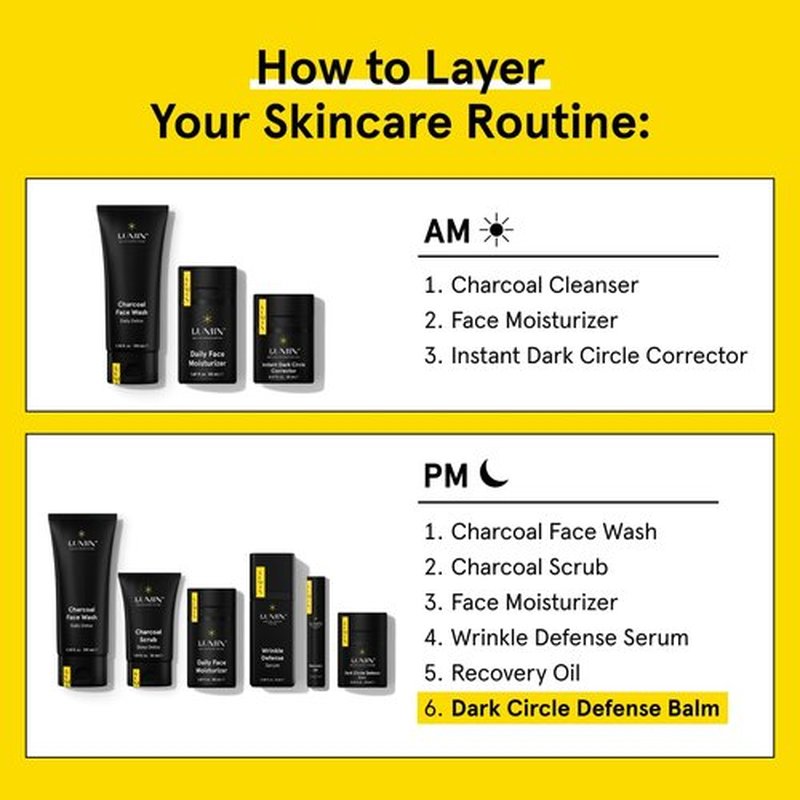 Lumin - Men's Dark Circle Defense Balm - Anti-Aging Korean Formulated Eye Cream Treatment for dark circles, fine lines, & wrinkles, Suitable for all skin types, Daily Use, 20ml, 1-Pack