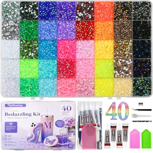 60000Pcs Rhinestone Bedazzling Kit with Glue & Tools for Crafts and Nail Art
