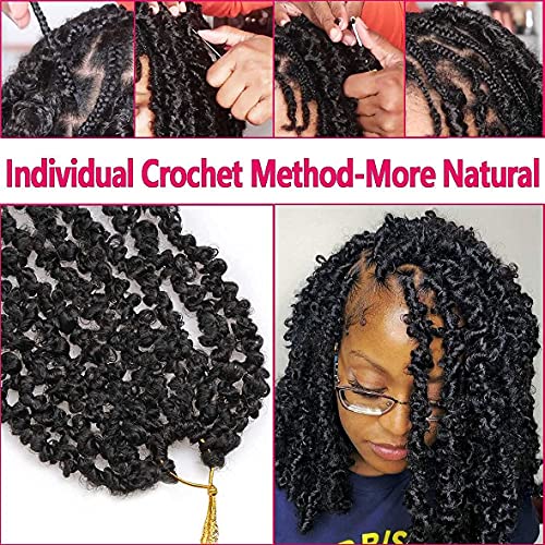 12 Inch Blonde Butterfly Locs Crochet Hair - 6 Packs, Short Faux Locs, Distressed Style