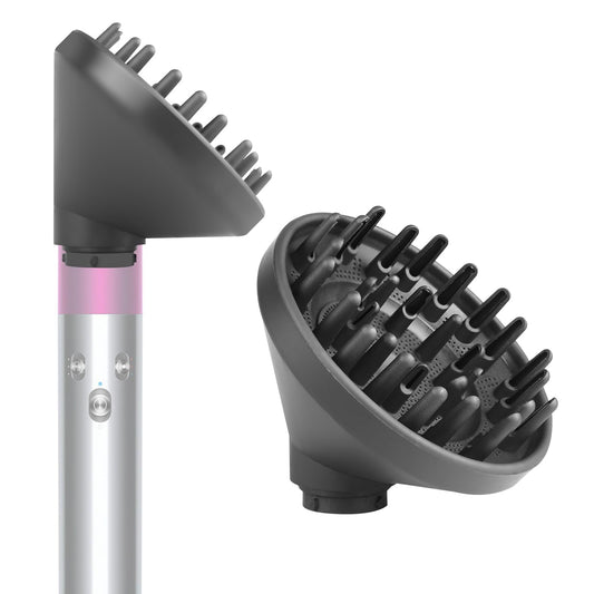 BVACUMHEAD Upgraded Diffuser Attachment for Dyson Airwrap Styler - Converts to Hair Dryer Diffuser Nozzle, 973365-01, Grey