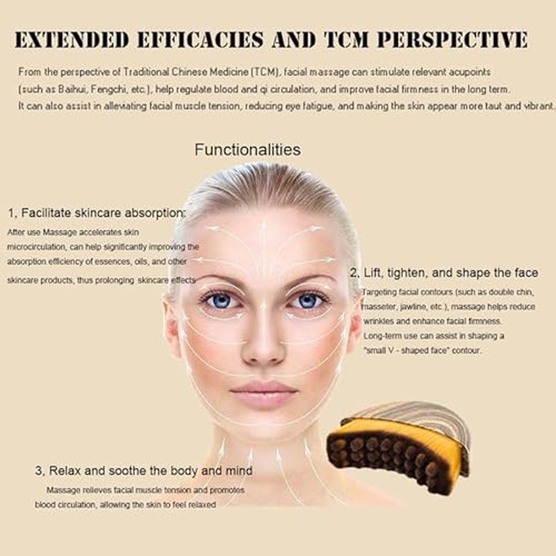 Dry Lymphatic Contour Face Brush for Lymphatic Drainage, 2 Packs Soft Facial Brushes Curved Design Tool Drainage Massager for Face Chin Sculpting Lifting Skin Care Gift for Women and Girls (Mix)