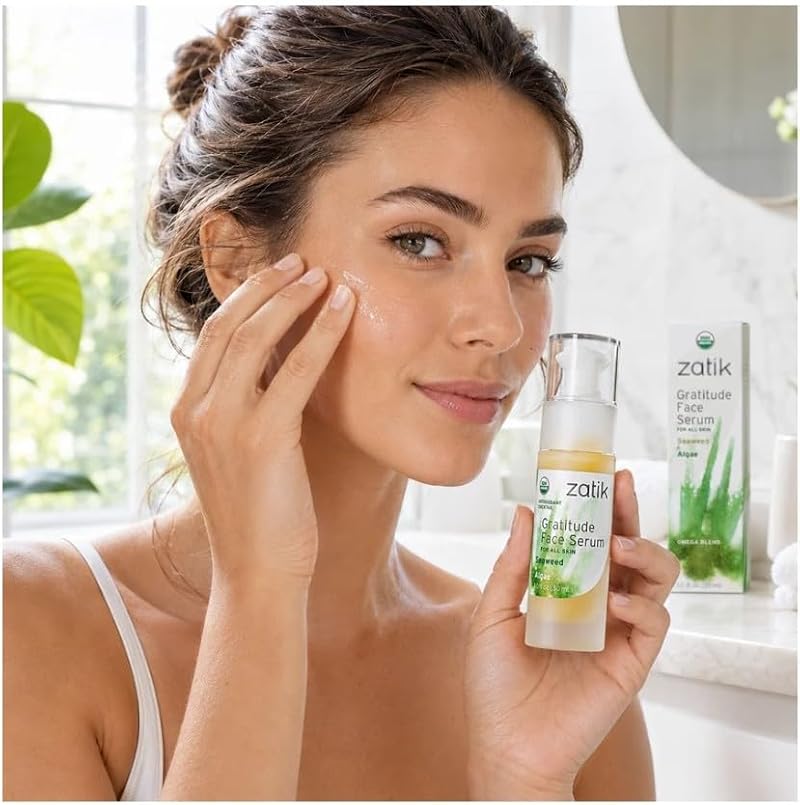 Seaweed & Algae Face Serum - Hydrating Organic Skin Care with Wrinkle Softening - 1 Fl Oz (Pack of 1)