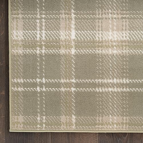 Olive 6' x 9' Area Rug - Non-Shedding, Easy Clean, Rustic & Modern Style