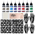32pcs Black Rose Flower Temporary Tattoo Sticker For Women,Multiple Floral Pattern Designs(7.5X3.8 inch)