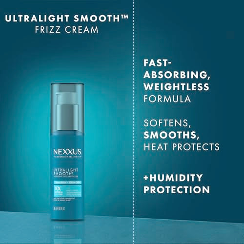 Nexxus Ultralight Smooth Frizz Defy Cream Serum for Frizzy and Dry Hair 4 fl oz,(Pack of 2)