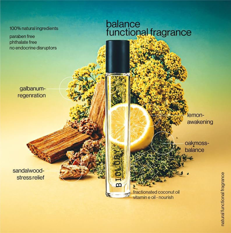 Travel Size Balance Oakmoss Fragrance Rollerball Perfume 10ml - Calming & Grounding