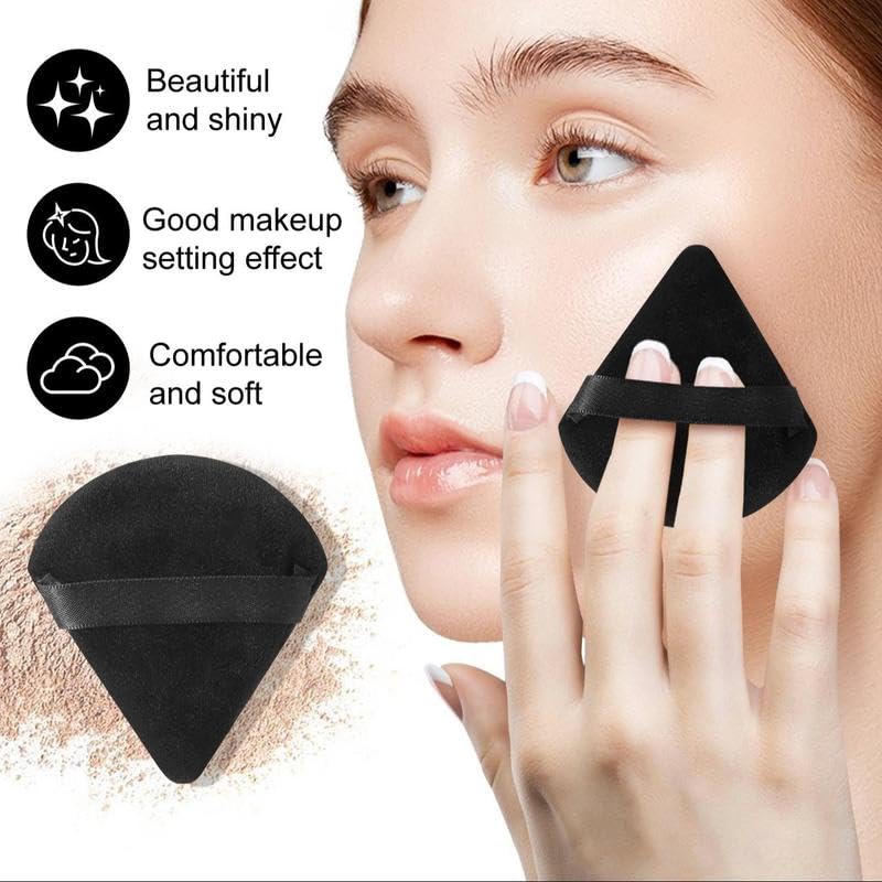 HGHDBT 57pcs Black Makeup Brush Set with Case - Professional Synthetic Face & Eye Brushes
