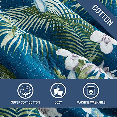 Queen Cotton Reversible Comforter Set with Shams – Tommy Bahama Bedding