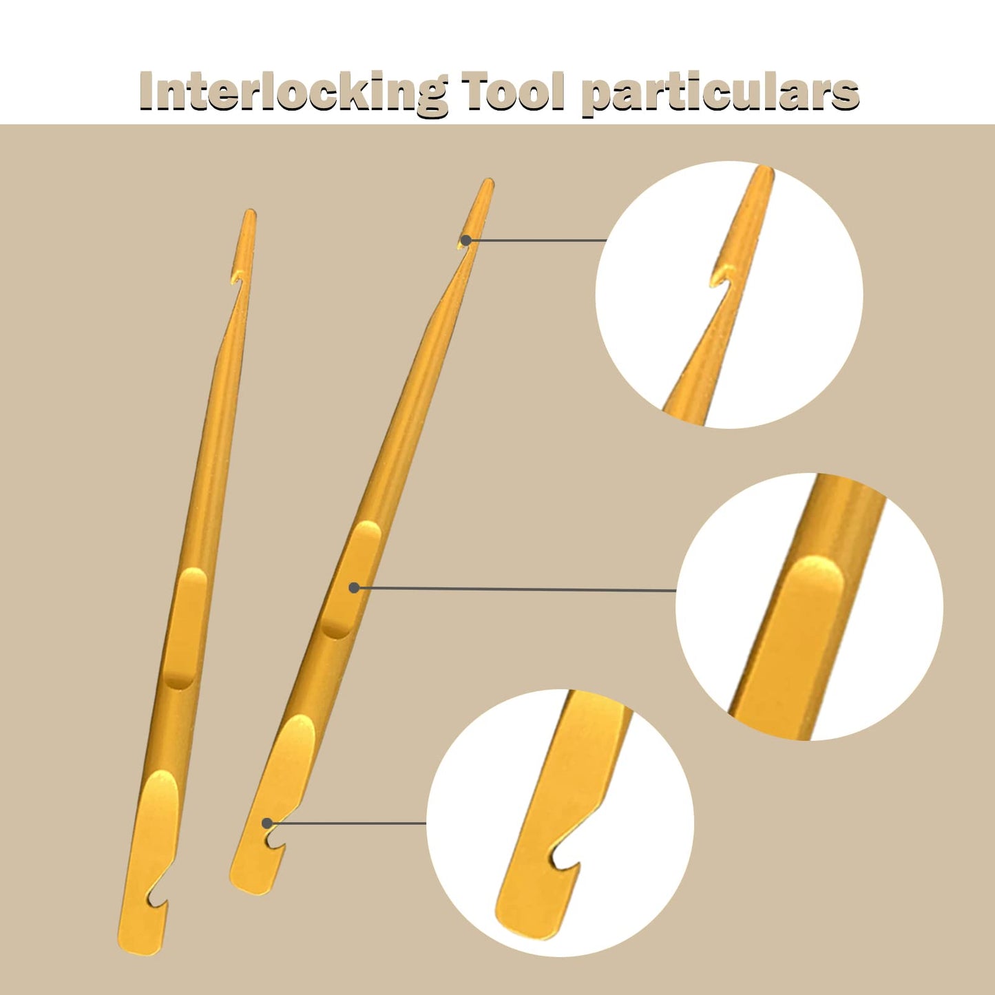 2PC Interlocking tool， for locs Microlock Retighten Tools Effortless for Dreadlocks and Sisterlocks Hairstyles Needles Sister Loc Dreadlock Interlocking Instant Locs Nappy Locs Wick Tool for Dreads