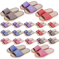 Disposable House Slippers for Guests - Washable, Medium, Colorful - 15 Pairs