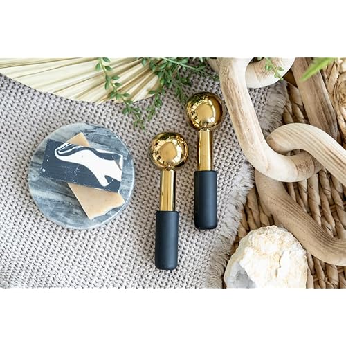 Facial Ice Globes Stainless Steel for Face and Eye, Reduce Redness and Wrinkles, Ice Globe Facial Roller for Home and Spa