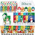 50 Pack Christmas Hand Cream, Facial Mask and Lip Balm Gift Set, Stocking Stuffers for Women, Bulk Christmas Gifts with Christmas Cards Organza Bag for Christmas Party Supplies, Christmas Decorations